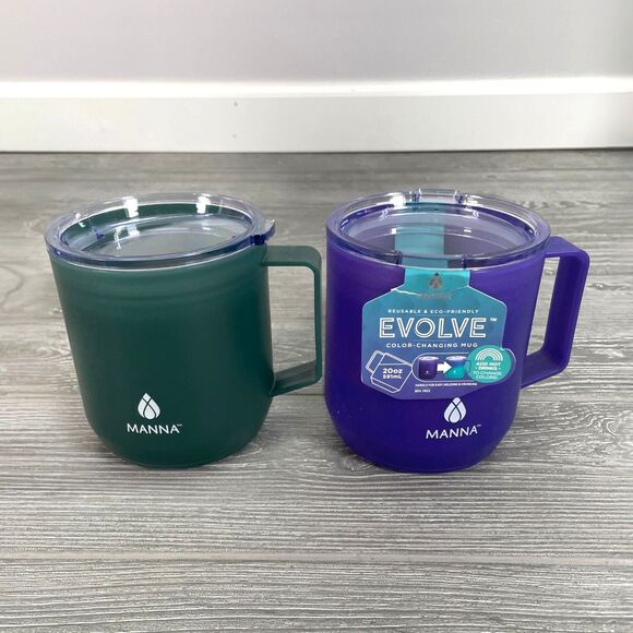Set of TWO Manna Evolve 20oz Travel Tumbler Cups Mugs Color Changing - NEW! - Picture 1 of 4